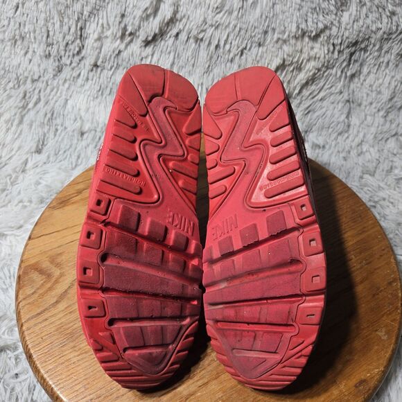 Air Max 90 Triple Red Youth Size 6.5Y Retro Womens Size 8 Sneakers 833412-606 - Picture 6 of 13